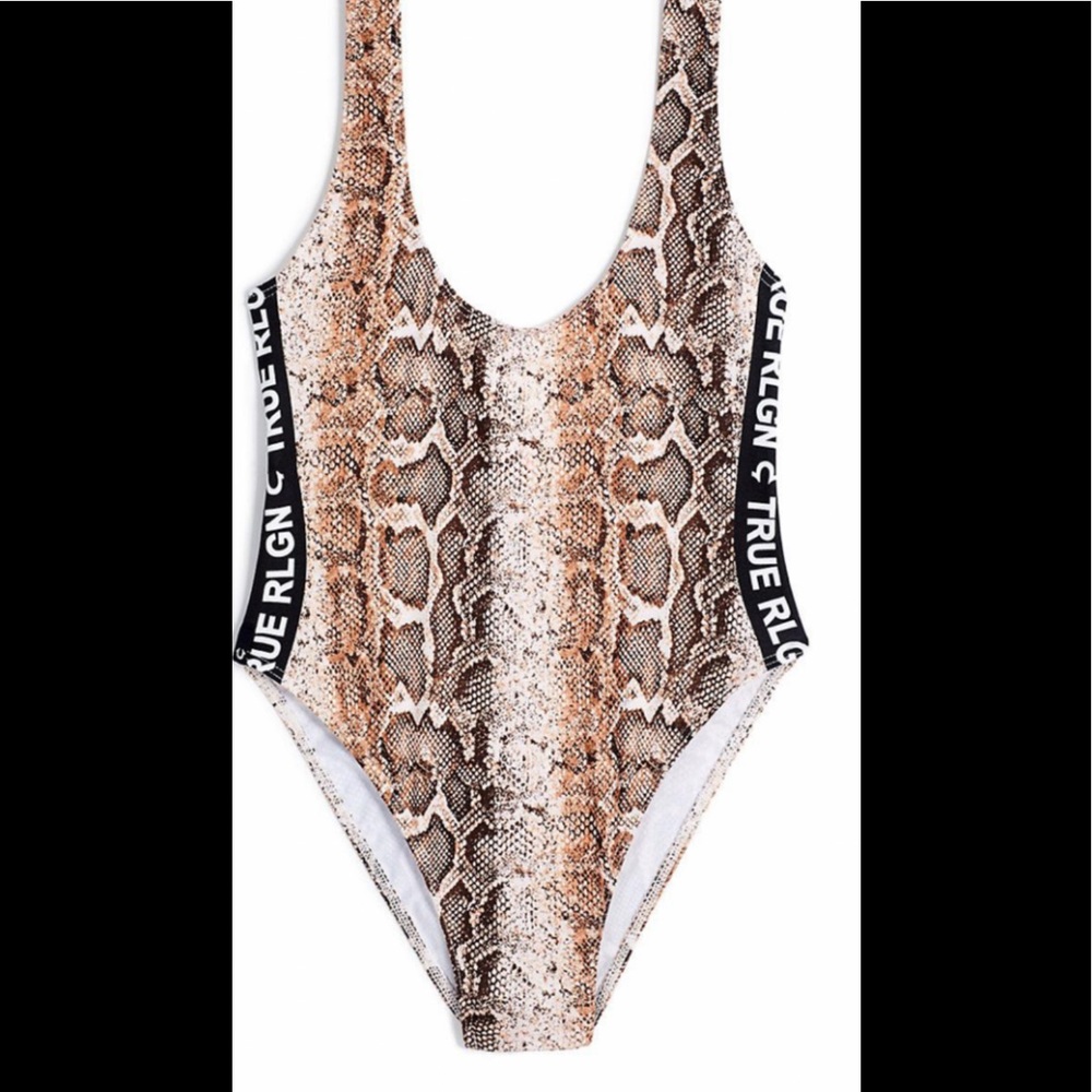 True Religion Python print bodysuit/ bathing suit